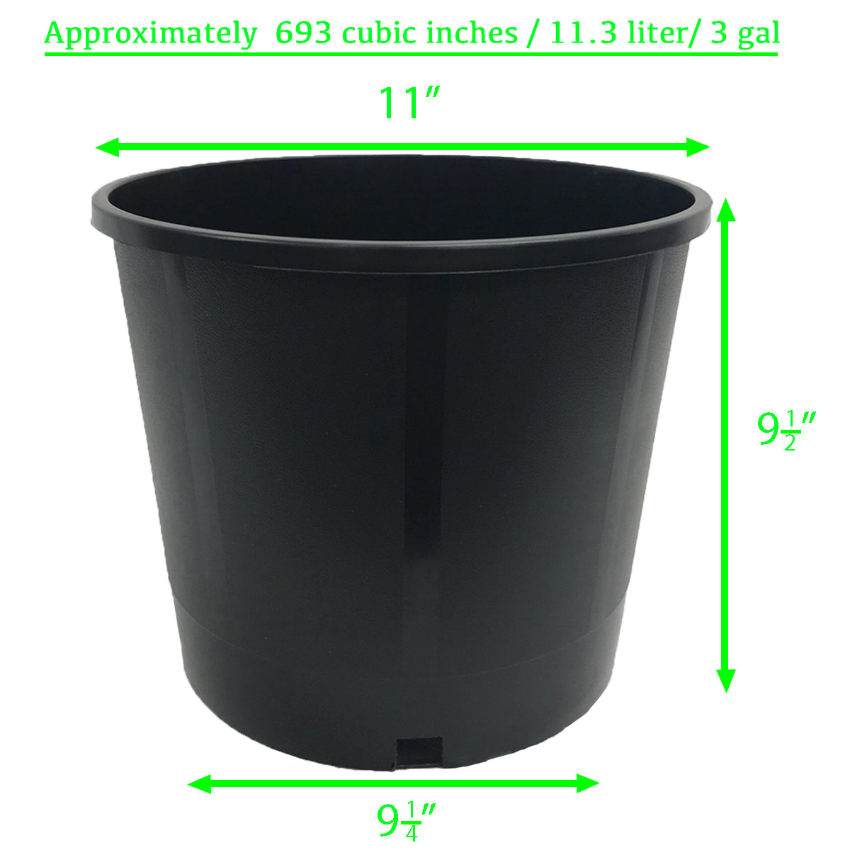 Viagrow Heavy Duty Pot, 3 Gallon (10 pack)