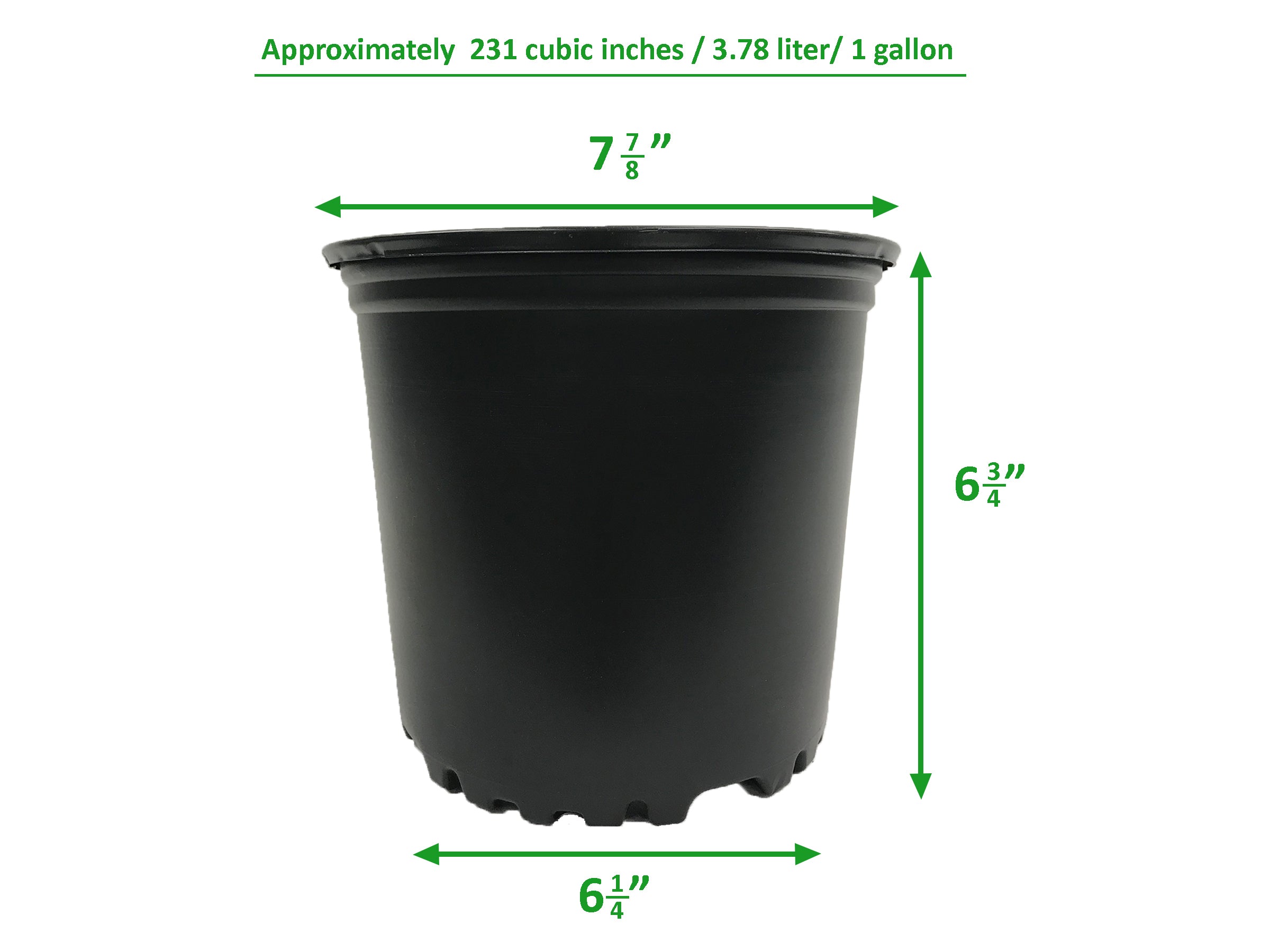 Viagrow 1 Gallon Nursery Pot, 20 Pack