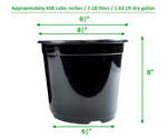 Load image into Gallery viewer, 2 Gal. Plastic Nursery Pots (7.57 l)  Pallet - 2,880 Units
