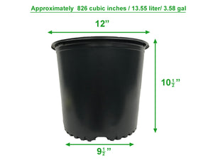Viagrow 3 PLUS Gallon Nursery Pot, 24 Pack