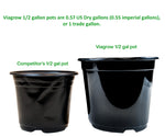 Load image into Gallery viewer, 1/2 Gal. Black Black Plastic Nursery Pot (14,040 Per Pallet)
