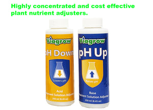 Kit de prueba y control de aumento y disminución de pH Viagrow (paquete de 25)
