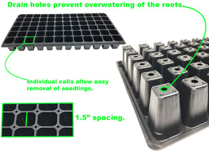 Viagrow Seedling Germination Kit with Tall 7 in. Dome, Tray, Insert and 100 Seed Starter Plugs