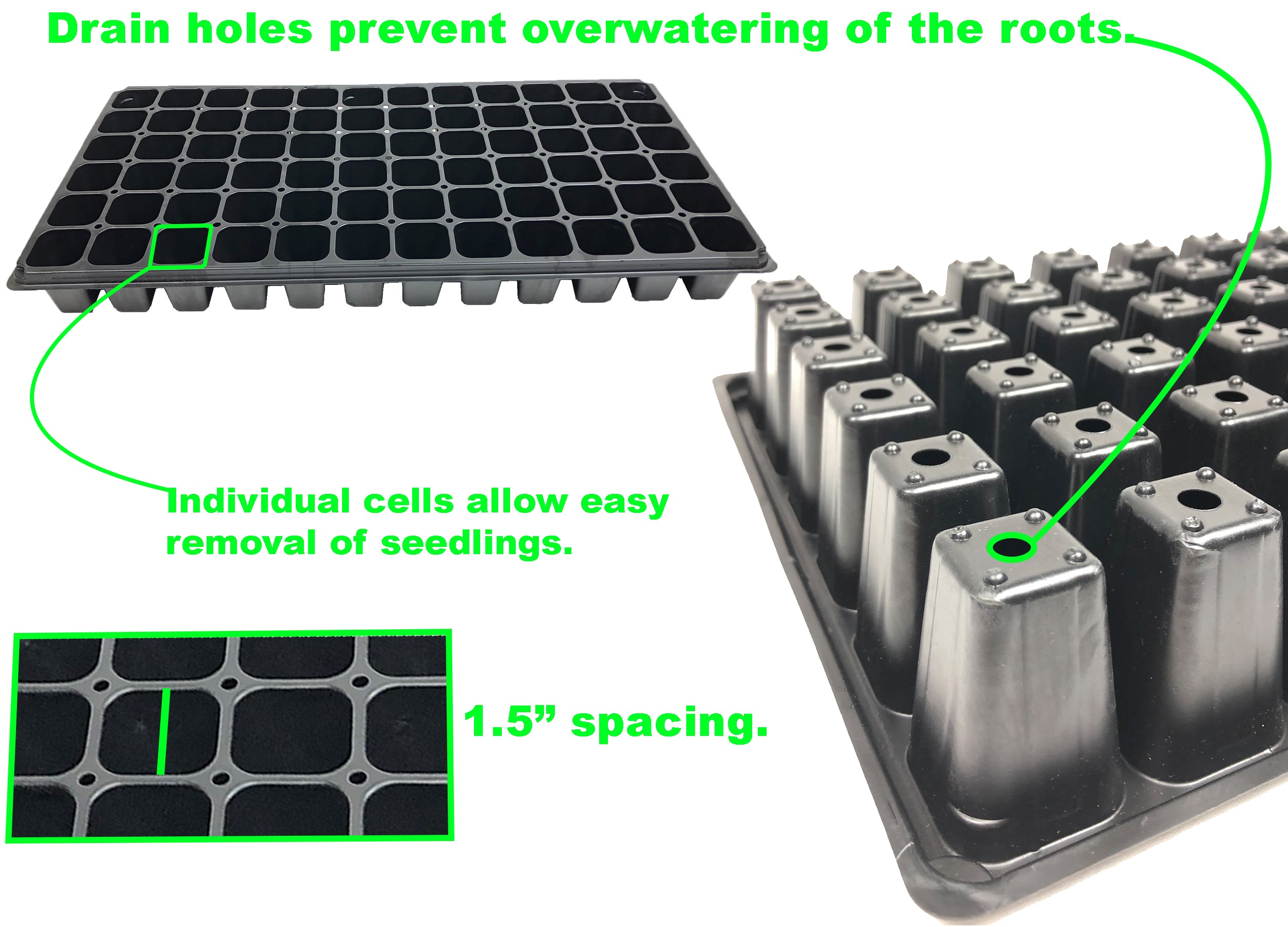 Viagrow Seedling Germination Kit with Tall 7 in. Dome, tray, insert and 500 Seed Starters. (5-PACK)