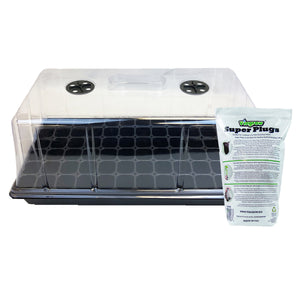 Viagrow Seedling Germination Kit with Tall 7 in. Dome, Tray, Insert and 100 Seed Starter Plugs