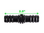 Load image into Gallery viewer, Viagrow Plastic Barbed Straight Connector’s Irrigation Fitting for ½ inch I.D, Black, Case of 6
