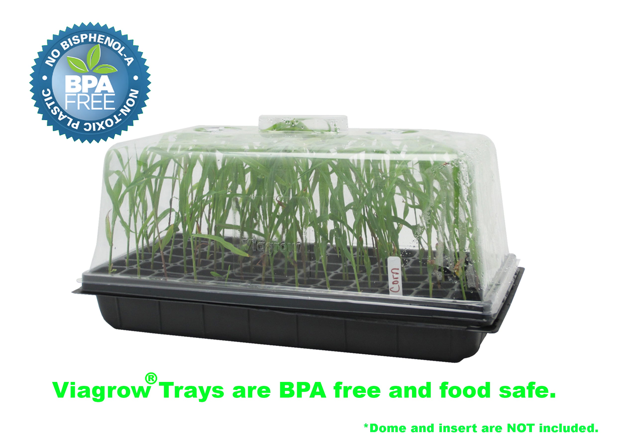 Viagrow Propagation Starter Seedling Trays, No Holes (10-Pack)