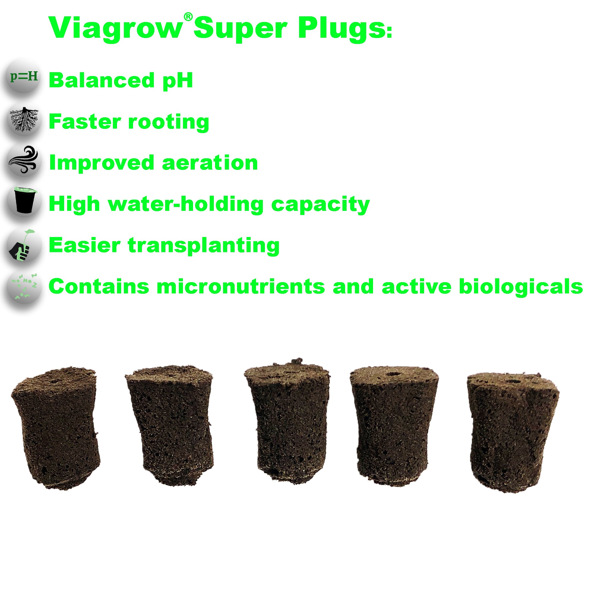 Viagrow Super Plug Seed Starters, 100 Pack