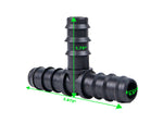 Charger l&#39;image dans la galerie, Viagrow 1/2 in. Tee Barbed Connector Irrigation Fitting, Black
