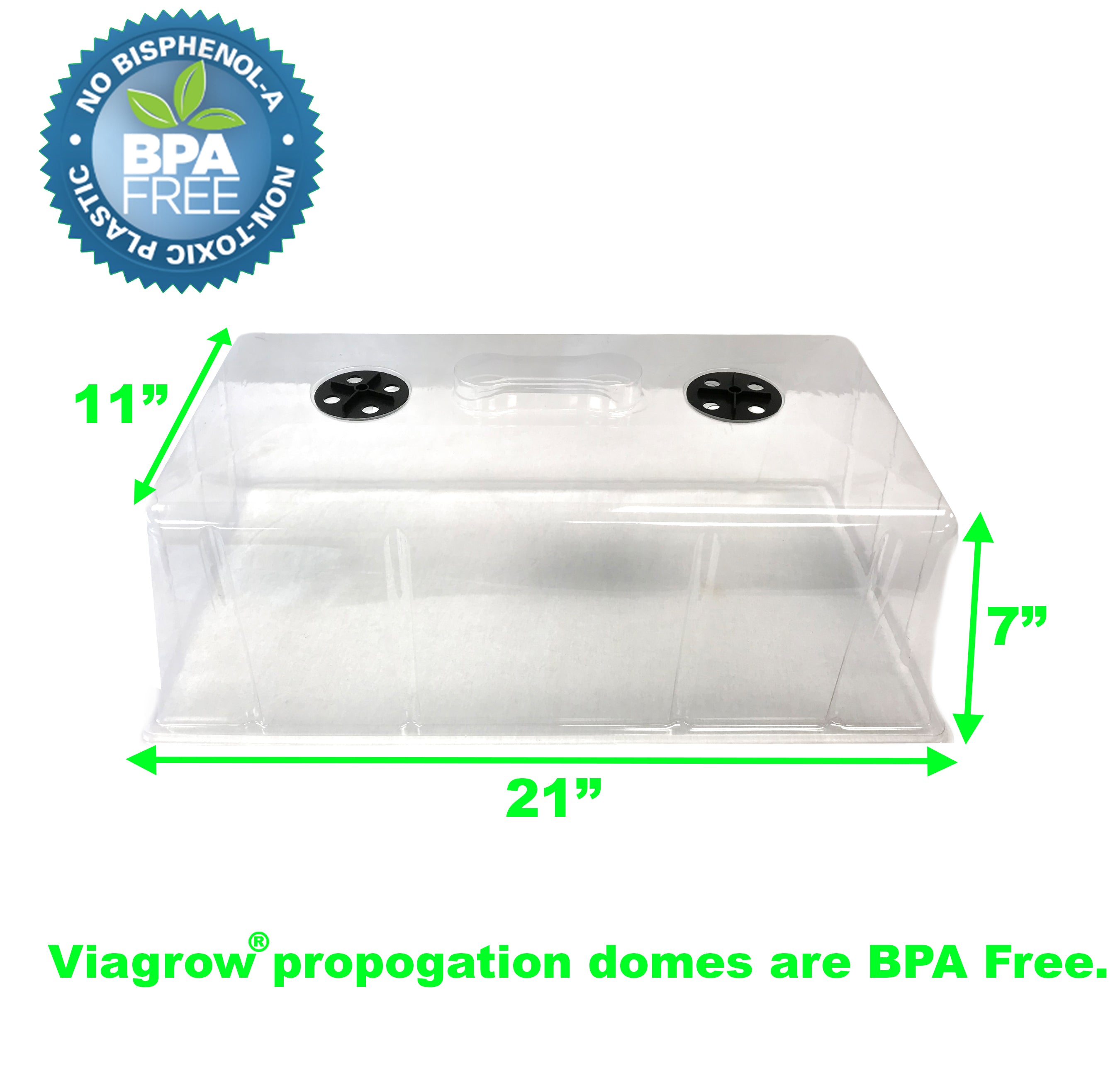 Cúpula de humedad para clonación de semillas de propagación Viagrow de 7 pulg. Para bandeja de germinación de inicio de semillas (caja de 43)