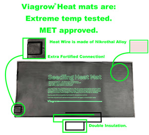 Viagrow Single Propagation Kit with MET Standard Heat Mat, Thermostat, Black