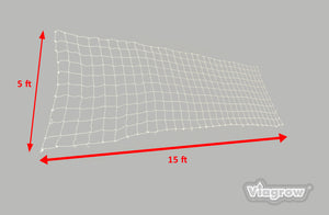 Viagrow Heavy-Duty Polyester Plant Trellis Netting, 5 X 15', Case of 25
